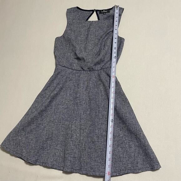 Lulus Charcoal Grey Sleeveless Dress with Cutout Back and Pockets - Size S - Picture 5 of 7